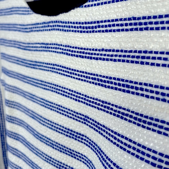 BCBGeneration Royal Blue & Cream textured stripe dress - Picture 2 of 5